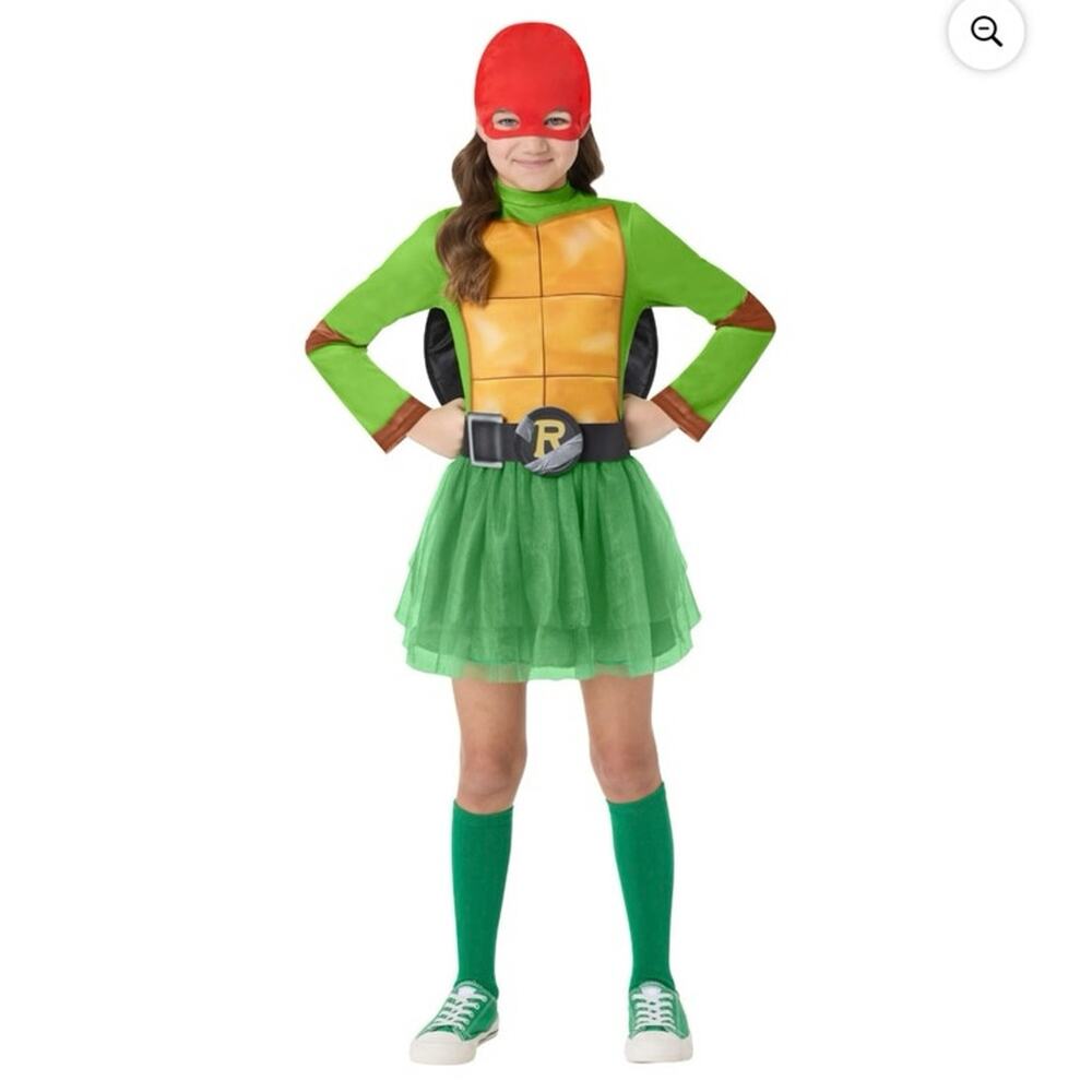 New Teenage Mutant Ninja Turtle 4-in 1 Dress up Costume Girls Size medium tmnt